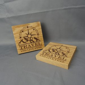 Oak Travel Coasters
