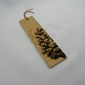 Oak Bookmark - Pine Cone